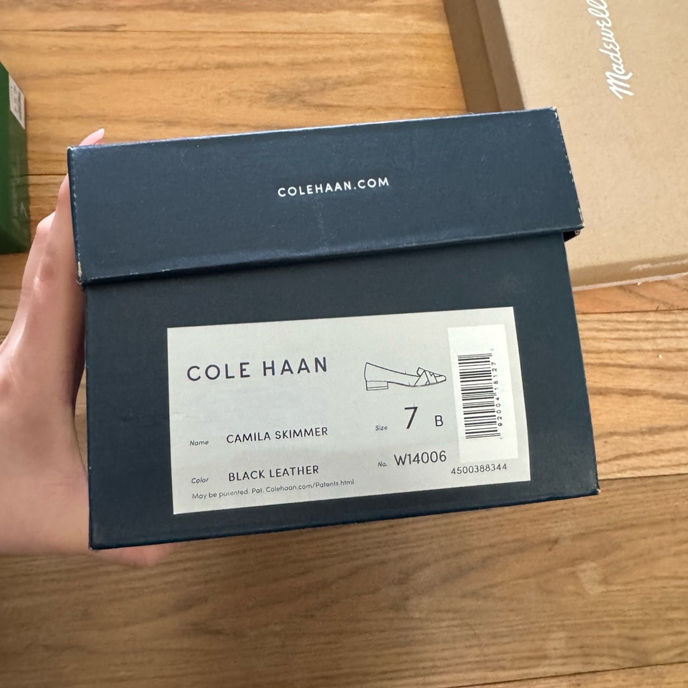 Cole Haan Black Leather Camila Skimmer Shoes
